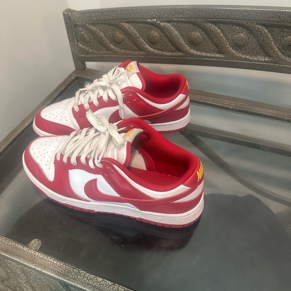 Nike red white retro dunks